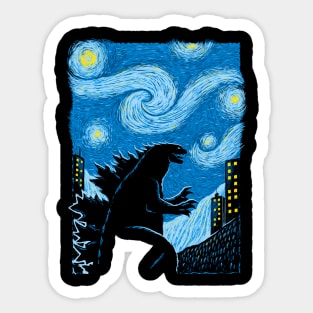 Gogh-Zilla Sticker